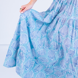Lucy Smocked Maxi Skirt - Shells Carolina Bright Blue