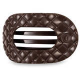 Medium Flat Round Clip - Truly Taupe Quilted