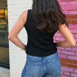 Jackson Cutout Top - Caviar