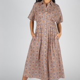 Maria Tile Midi Dress - Mediterranean Tile
