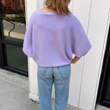 Mia Crewneck Batwing Sweater - Lilac