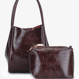 Hollace Mini Waxed Tote - Oxblood