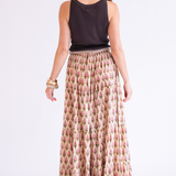 Lucy Smocked Maxi Skirt - Pansy Butter Pink