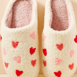 Holiday Cozy Slippers - Multi Hearts