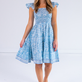 Charlie Mini Dress - Blossom Carolina Blue