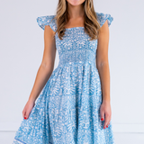 Charlie Mini Dress - Blossom Carolina Blue
