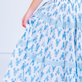 Lucy Smocked Midi Skirt - Lobsters Carolina Blue