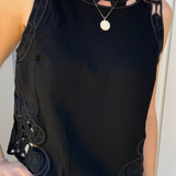 Krista Top/Skirt Set - Black