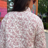 Ditsy Floral Quilted Jacket - Pink