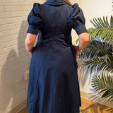 Palmer Puff Sleeve Maxi Dress - Deep Navy
