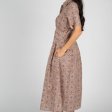 Maria Tile Midi Dress - Mediterranean Tile