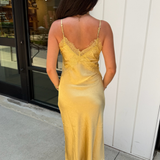 Maddi Lace Midi Dress - Daffodil