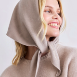 Merino Wool Triangle Scarf - Soft Taupe