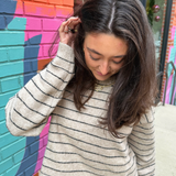 Jackie Striped Sweater - Oat