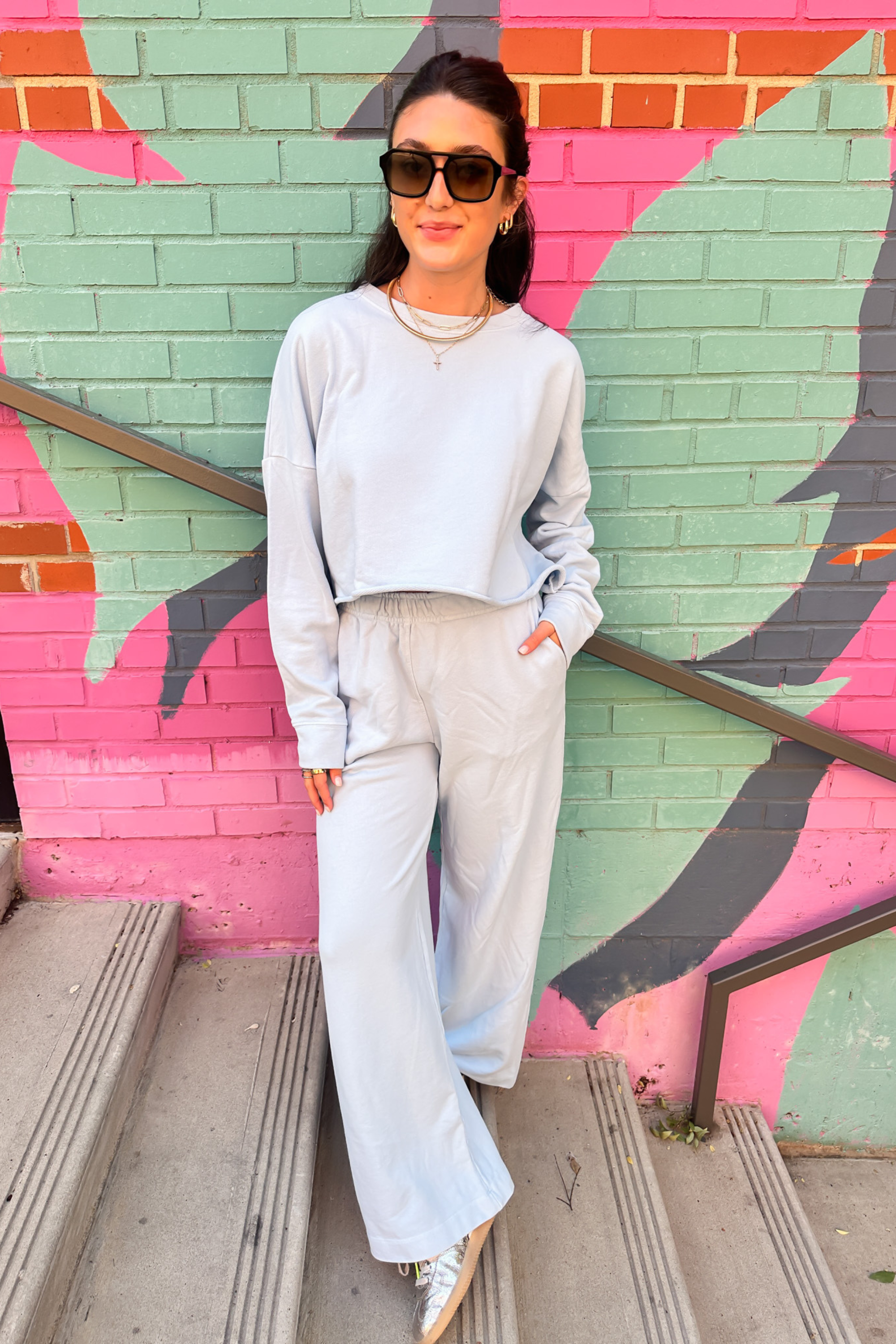 Terri Soft Sweatpants - Light Denim