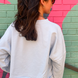 Terri Soft Cropped Sweatshirt - Light Denim