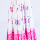 Lil Smocked Maxi Dress - Palm Tile Pink