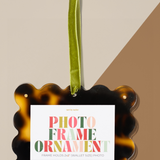 Scalloped Mini Picture Ornament - Tortoise