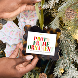 Scalloped Mini Picture Ornament - Tortoise