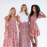Lil Smocked Mini Dress - Blossom Orange