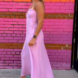 Katya U-Shape Halter Maxi Dress - Lavender