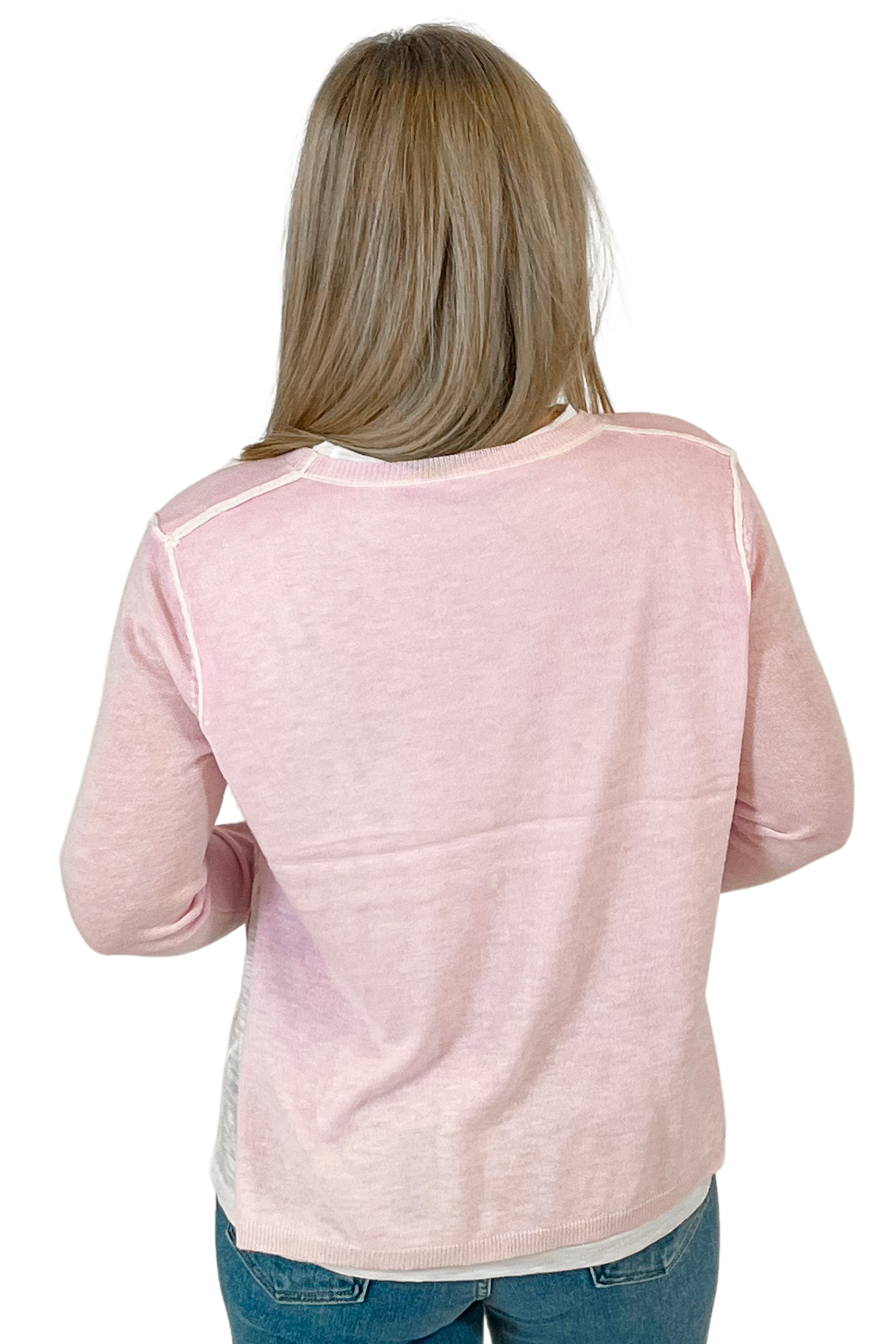 Vero Built in Tee Sweater - Lilac