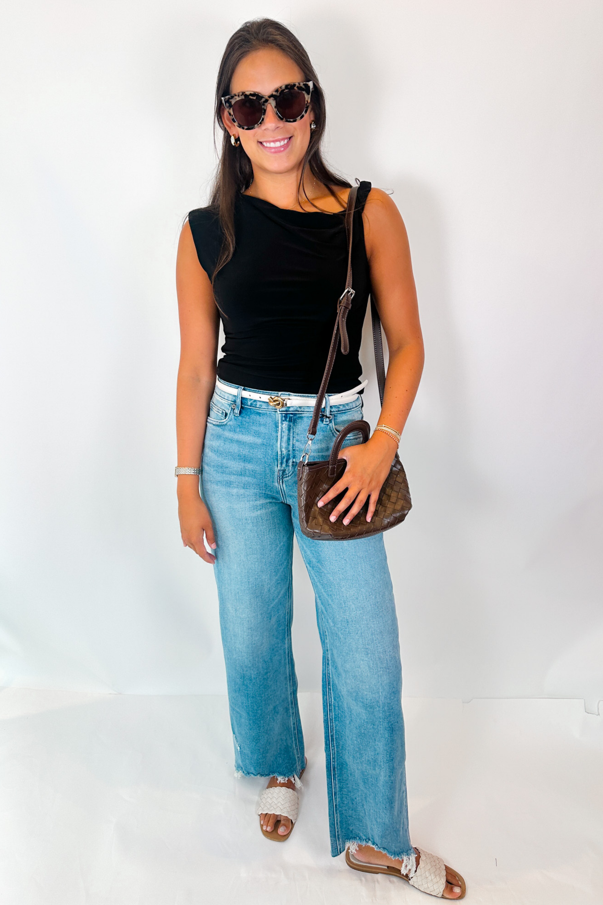 Logan 31" Inseam High Waist Dad Jean - Medium Light