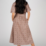 Maria Tile Midi Dress - Mediterranean Tile