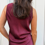 Bria Silky Soft Tank Top - Wine
