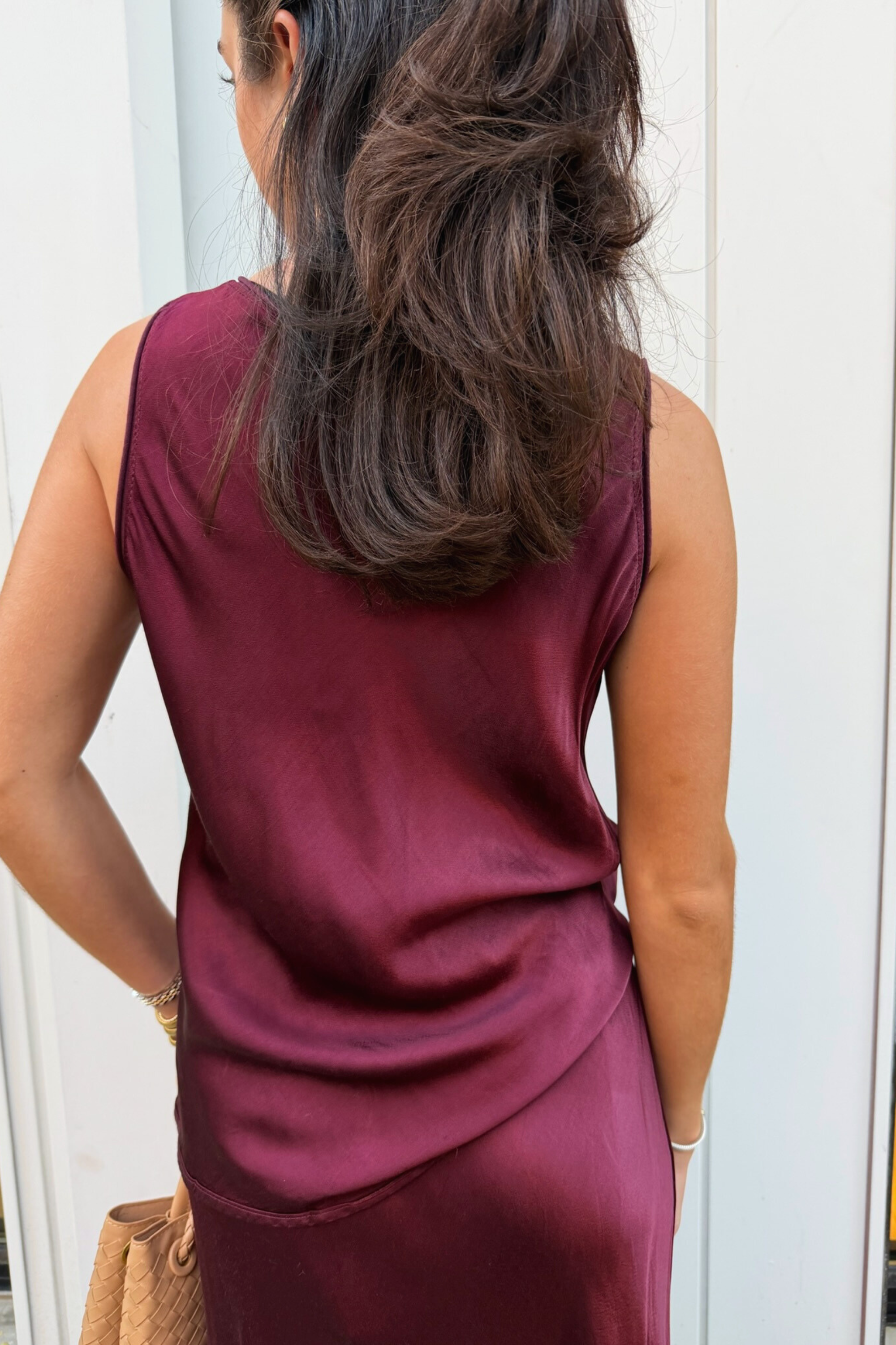 Bria Silky Soft Tank Top - Wine