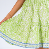 Lil Smocked Mini Dress - Blossom Lime