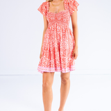 Abby Sweetheart Mini Dress - Blossom Peach