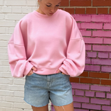 Lillie Super Soft Oversized Sweatshirt - Pink