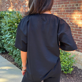 Brooke Ponte Knit Big Shirt - Black