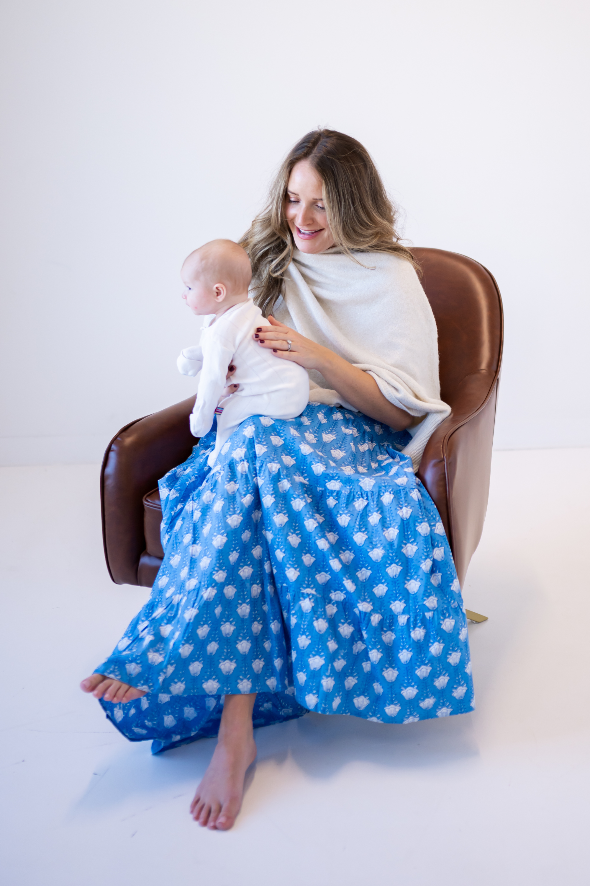 Lil Smocked Maxi Dress - Jellyfish Cornflower