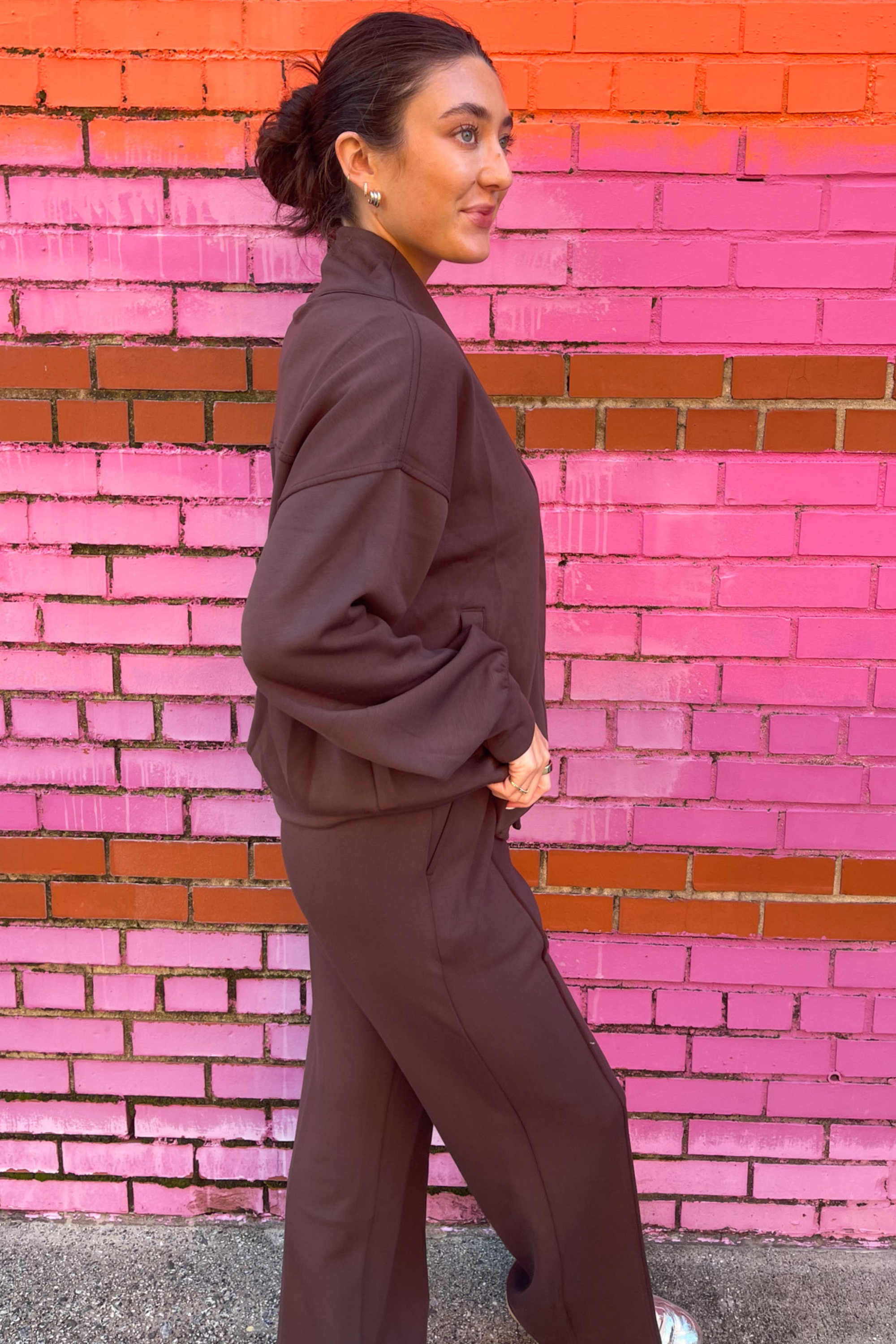 Morgan Modal Pintuck Pant - Espresso