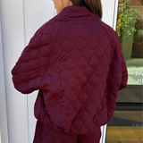 Jayce Quilt Jacket - Dark Cherry