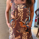 Bali Tiger Mini Dress - Brown