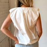 Tina Ruched Top - White