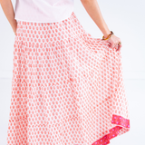 Jane Elastic Waist Maxi Skirt - Mini Clove Peach