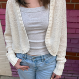 Wolf Ruffle Cardigan - Chantilly