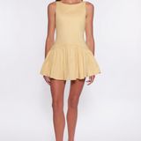 Addison Drop Waist Mini Dress - Honeycomb