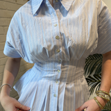 Naya Shirting Top - Light Blue