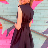Cory Zipper Mini Dress - Black
