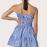 Rosa Stripe Mini Dress - Lapis