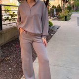Sallie Scuba Straight Pant - Mocha