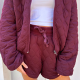 Jessie Quilt Short - Dark Cherry