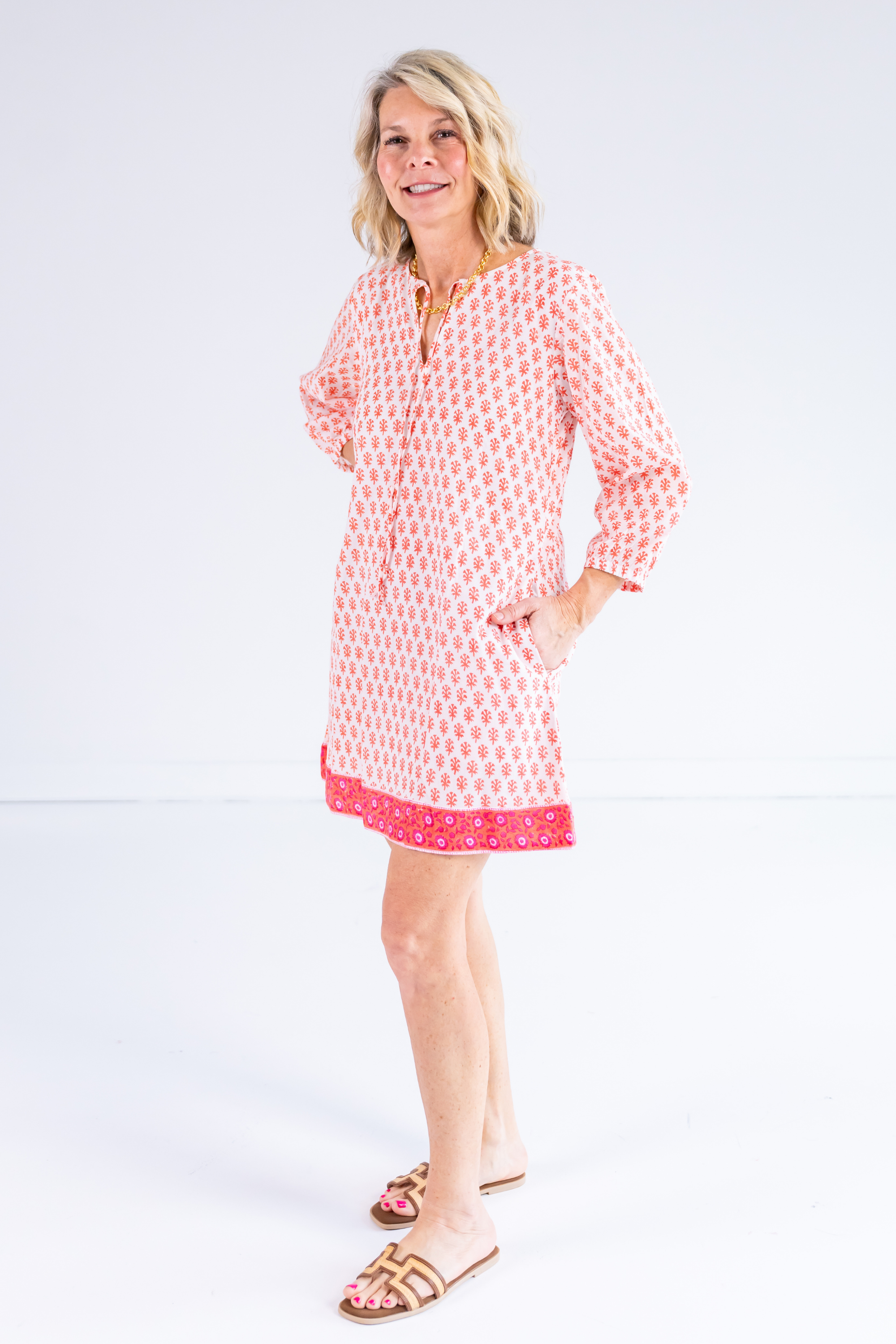 Sammy Mini Caftan - Mini Clove Peach