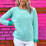 Weekend Reversible Pullover- Jewel/Opal