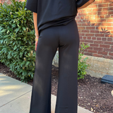 Wylie Wide Leg Full Length Pant - Black